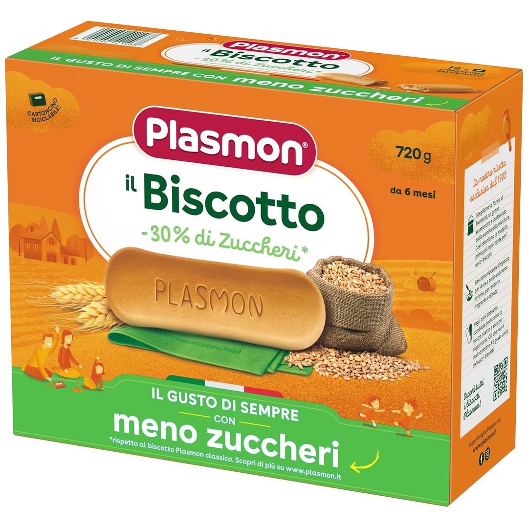 بیسکوئیت انگشتی کم شکر +6 ماه پلاسمون 720 گرمی Plasmon
