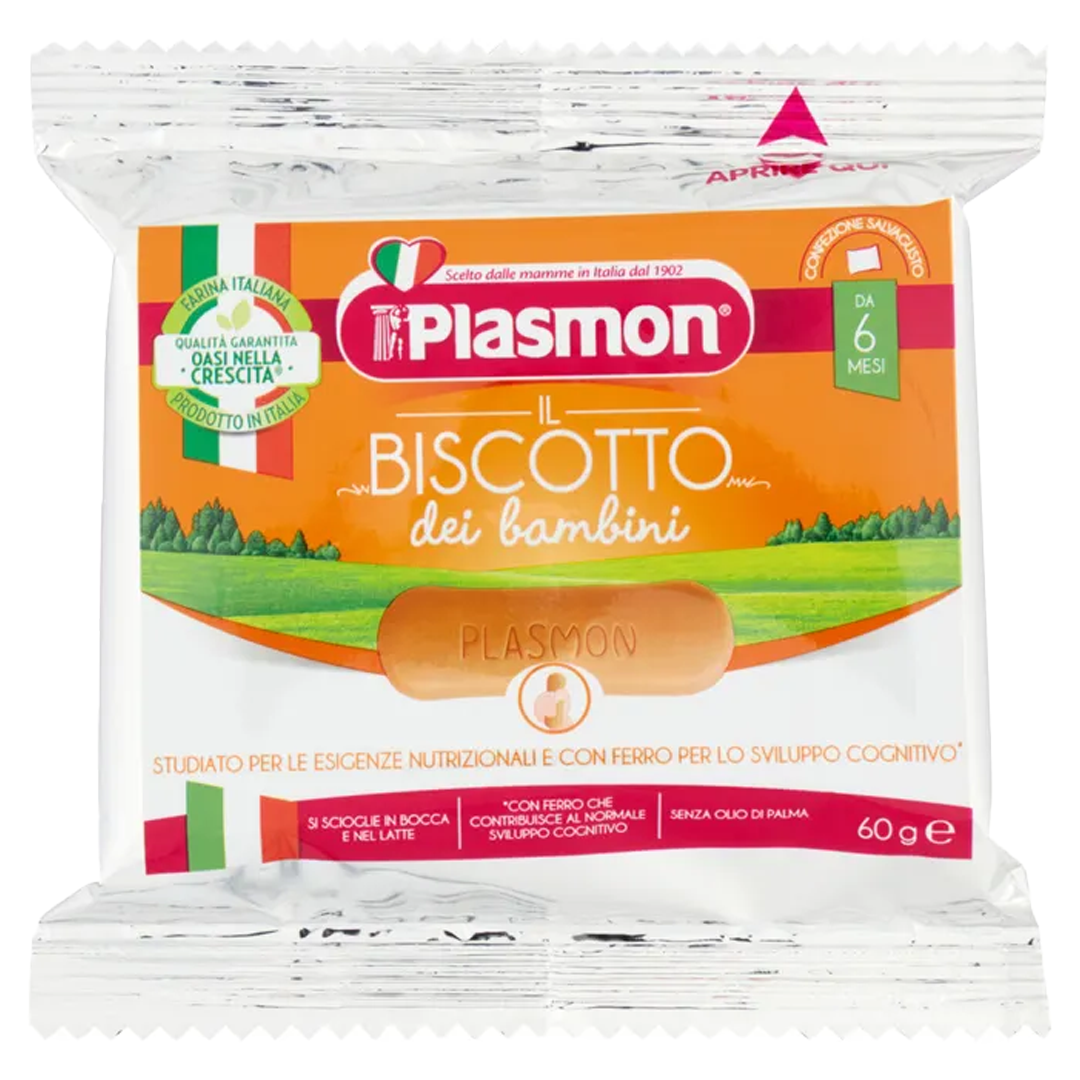 بیسکوئیت انگشتی کودکان +6 ماه پلاسمون 60 گرمی Plasmon